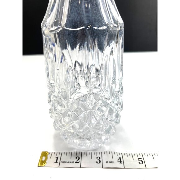 Vintage Crystal Cut Glass Decanter With Stopper 13" Tall Elegant Design For Whis - Picture 5 of 8